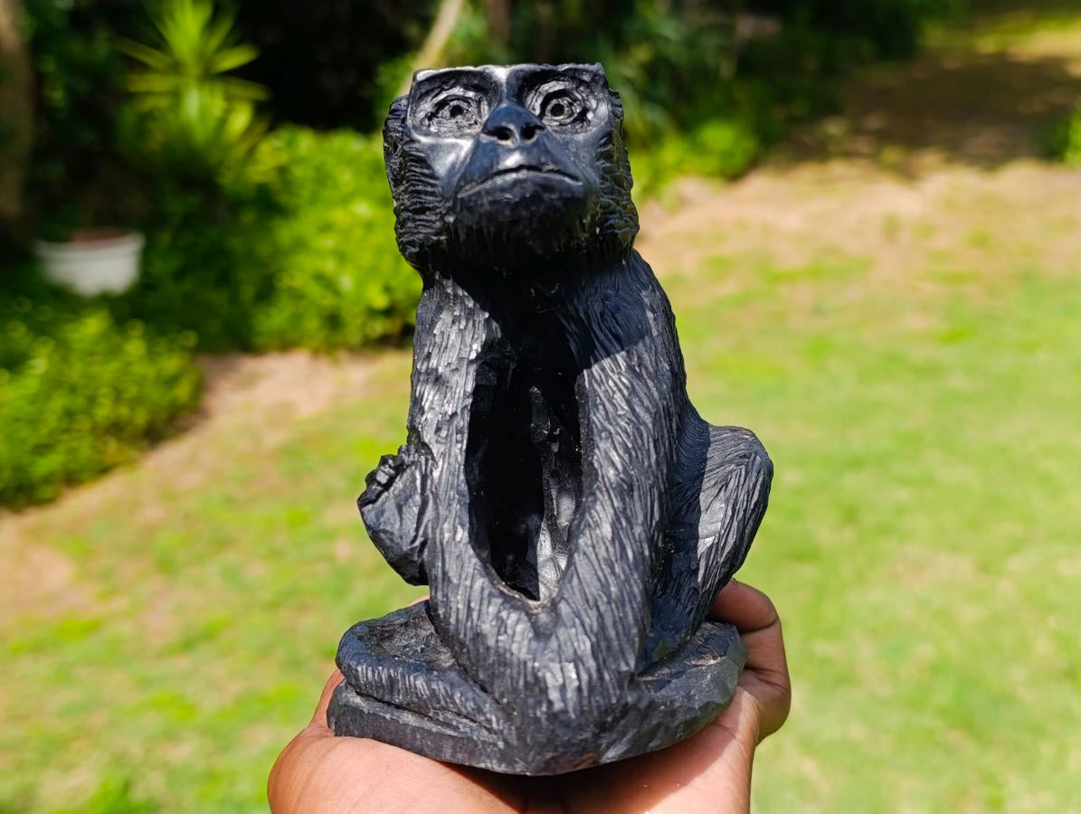 Hand Made Baboon Soapstone Carving x 1 From Zimbabwe