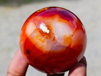 Polished Carnelian Agate Gemstone Spheres x 6 From Madagascar