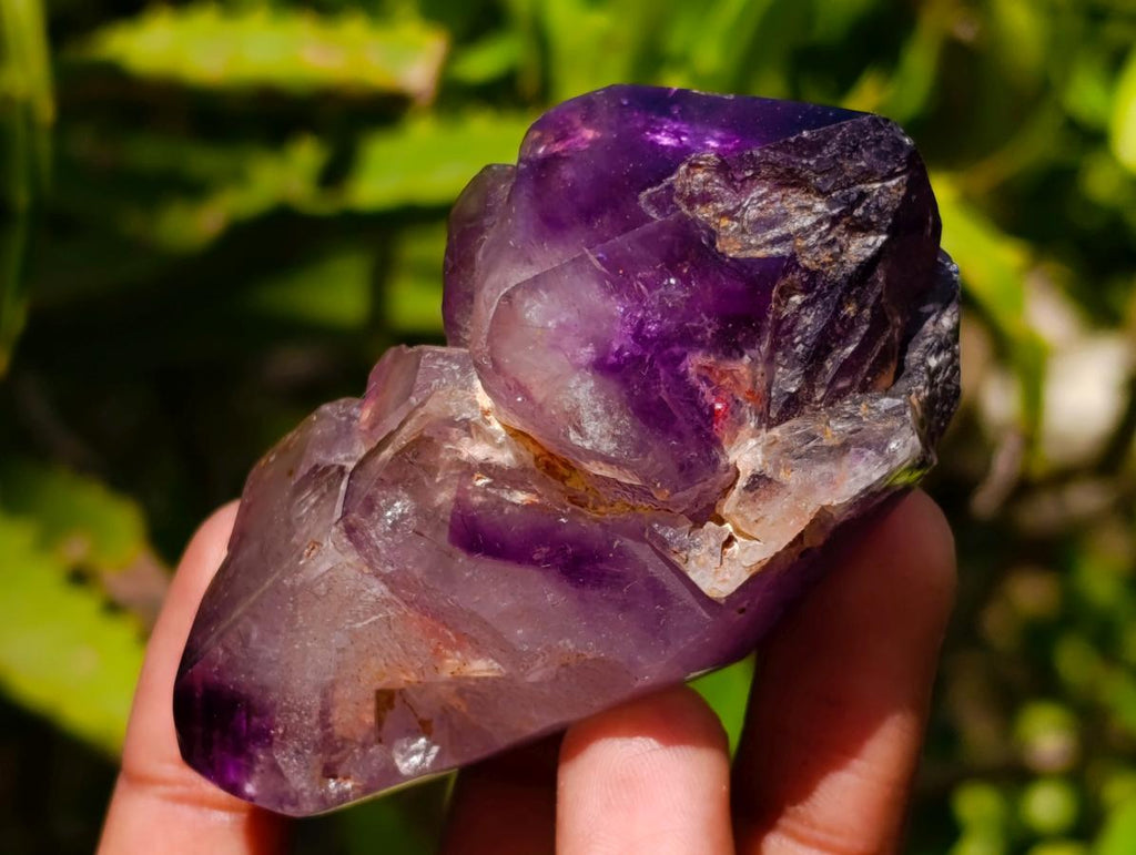 Polished Window Amethyst Crystals x 6 From Akansobe, Madagascar