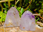 Polished Window Amethyst Crystals x 6 From Akansobe, Madagascar
