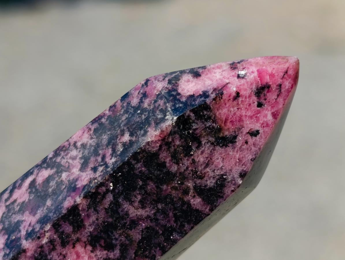 Polished Rhodonite Gemstone Crystals x 6 From Ambindavato, Madagascar