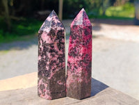 Polished Rhodonite Gemstone Crystals x 6 From Ambindavato, Madagascar