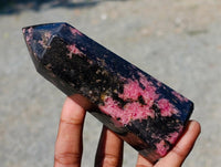 Polished Rhodonite Gemstone Crystals x 6 From Ambindavato, Madagascar