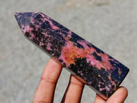 Polished Rhodonite Gemstone Crystals x 6 From Ambindavato, Madagascar