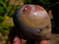 Polished Groovy Polychrome Jasper Standing Free Forms x 6 From NW Coast, Madagascar
