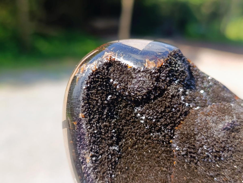 Polished Septerye Sauvage "Dragons Egg" Geodes x 3 From Mahajanga, Madagascar