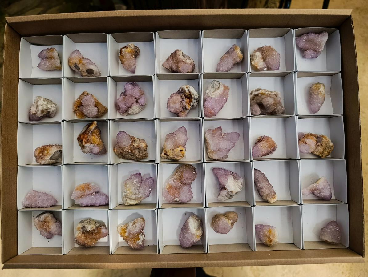 Natural Drusy Lilac Amethyst Spirit Crystals x 35 From Boekenhouthoek, South Africa