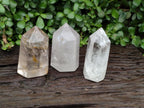 Polished Clear Quartz Crystals x 3 From Madagascar