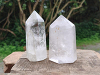 Polished Clear Quartz Crystals x 3 From Madagascar