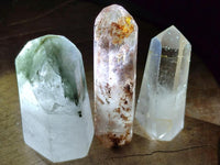 Polished Mixed Clear Quartz Crystals with Inclusions x 12 From Madagascar