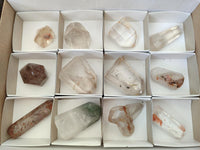 Polished Mixed Clear Quartz Crystals with Inclusions x 12 From Madagascar