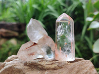 Polished Mixed Clear Quartz Crystals with Inclusions x 12 From Madagascar