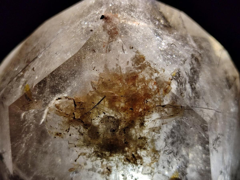 Polished Dark Morion Tourmalinated Smokey Quartz Crystal x 1 From Madagascar
