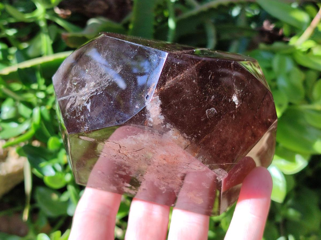 Polished Dark Morion Tourmalinated Smokey Quartz Crystal x 1 From Madagascar