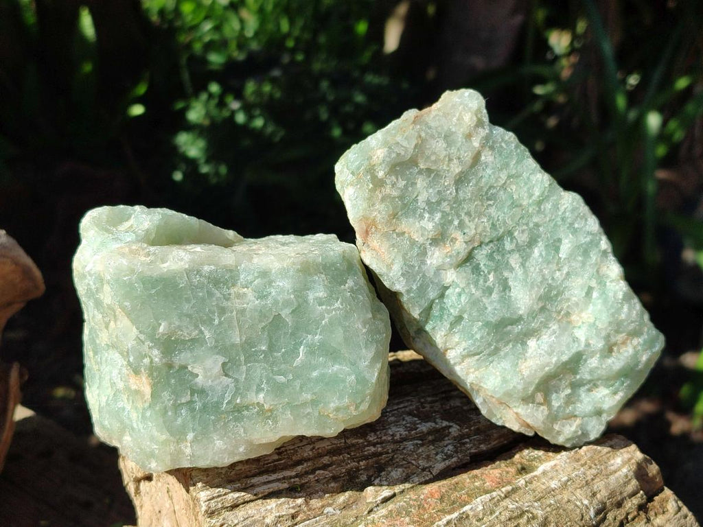 Natural Cobbed Aquamarine Specimens x 3 From Northern Cape, South Africa