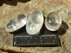 Polished Girasol Pearl Quartz Palm Stones x 20 From Ambatondrazaka, Madagascar