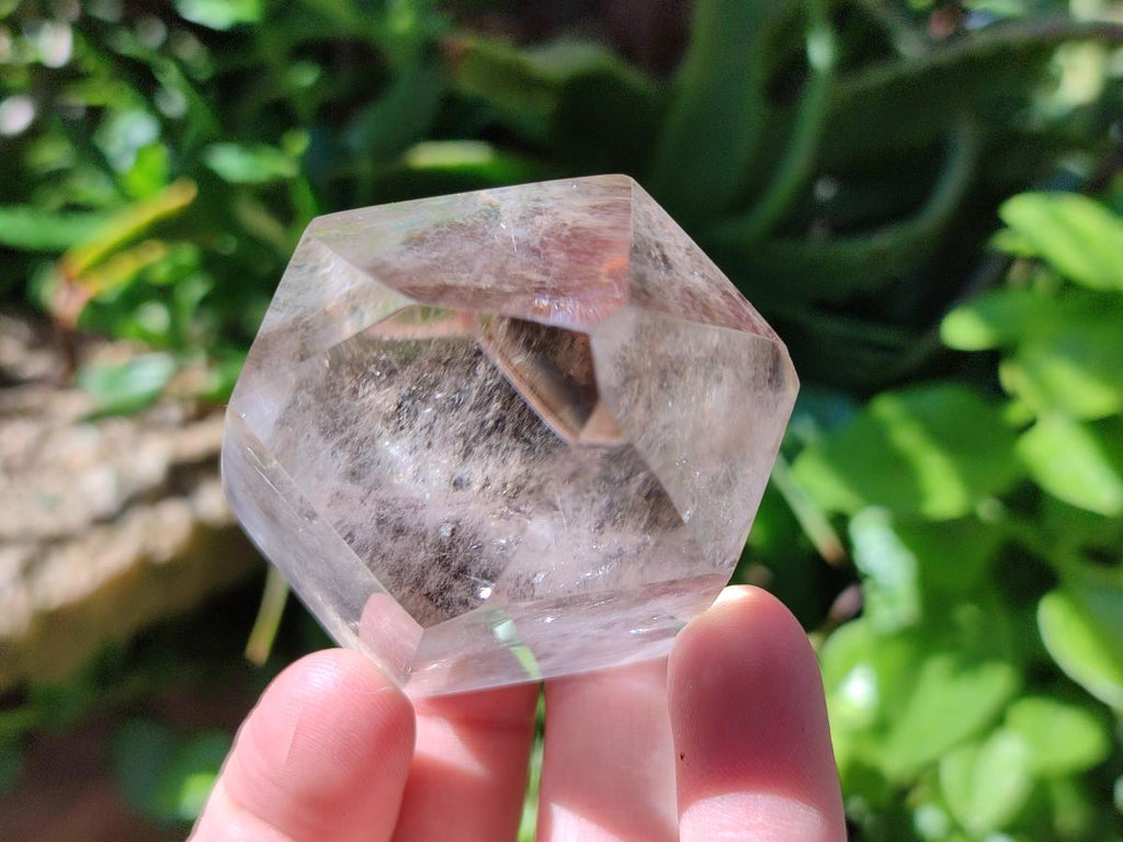 Polished Smokey Window Quartz Crystals x 4 From Madagascar