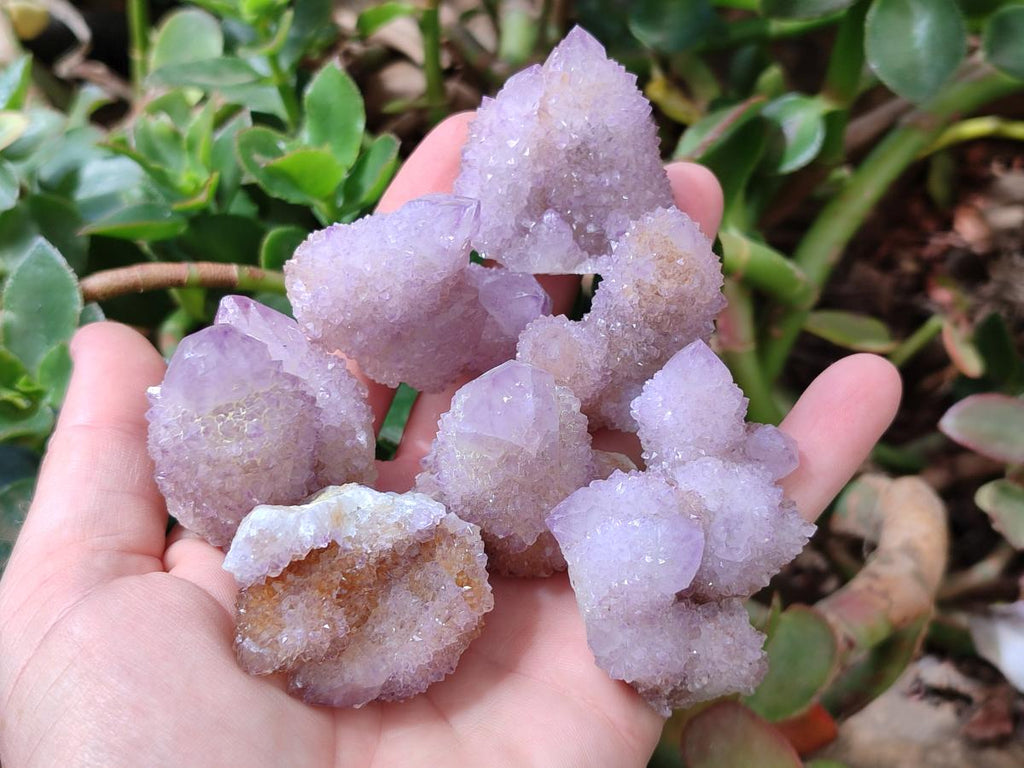Natural Sunburst Lilac Amethyst Spirit Crystals and Clusters x 35 From Boekenhouthoek, South Africa