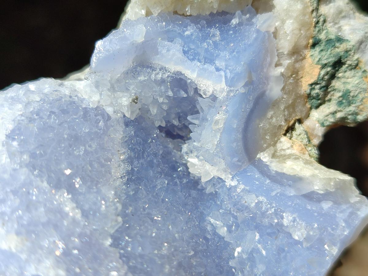 Natural Blue Lace Agate Geode Specimens x 6 From Nsanje, Malawi
