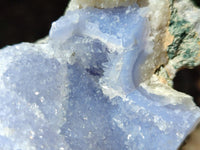 Natural Blue Lace Agate Geode Specimens x 6 From Nsanje, Malawi