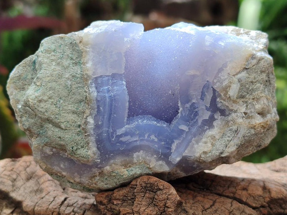 Natural Blue Lace Agate Geode Specimens x 6 From Nsanje, Malawi