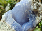 Natural Blue Lace Agate Geode Specimens x 6 From Nsanje, Malawi