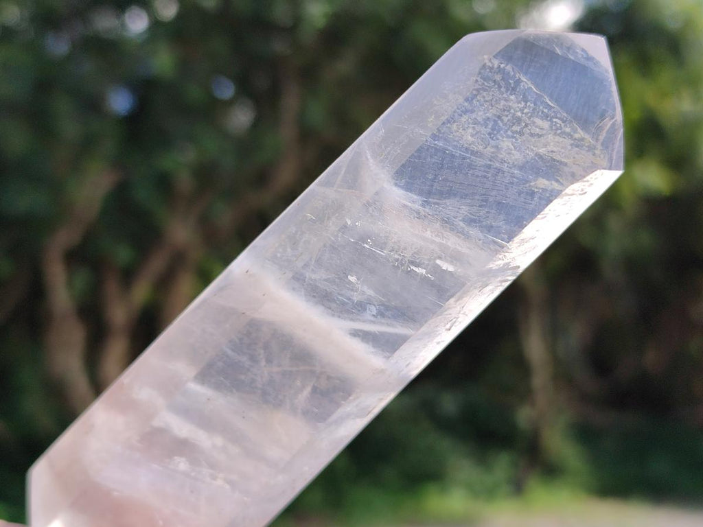 Polished Girasol and Rose Pearl Quartz Crystals x 12 From Ambatondrazaka, Madagascar