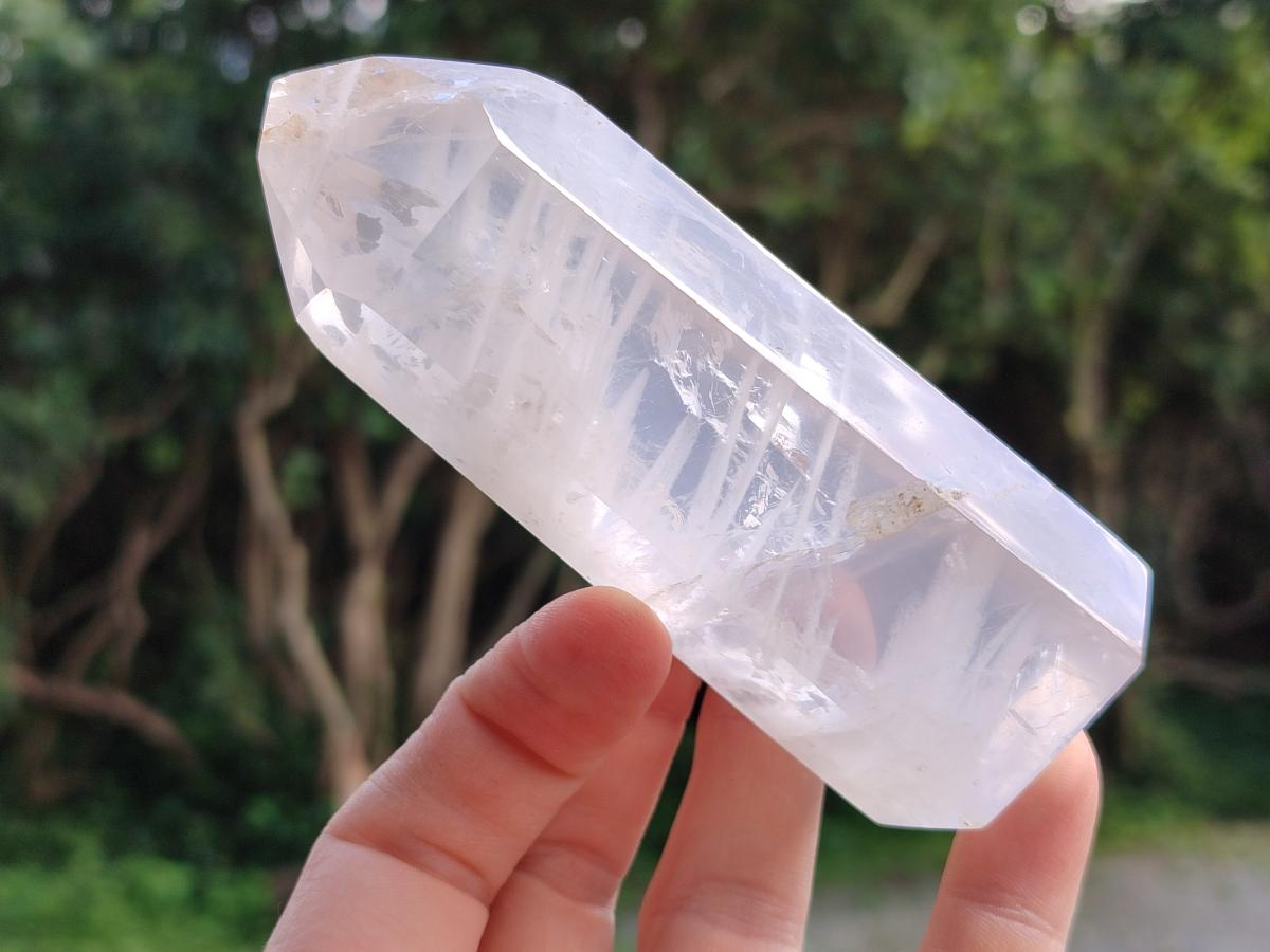 Polished Girasol and Rose Pearl Quartz Crystals x 12 From Ambatondrazaka, Madagascar