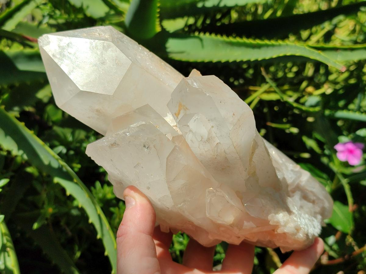Natural Clear Cascading Quartz Crystal Cluster x 1 From Madagascar