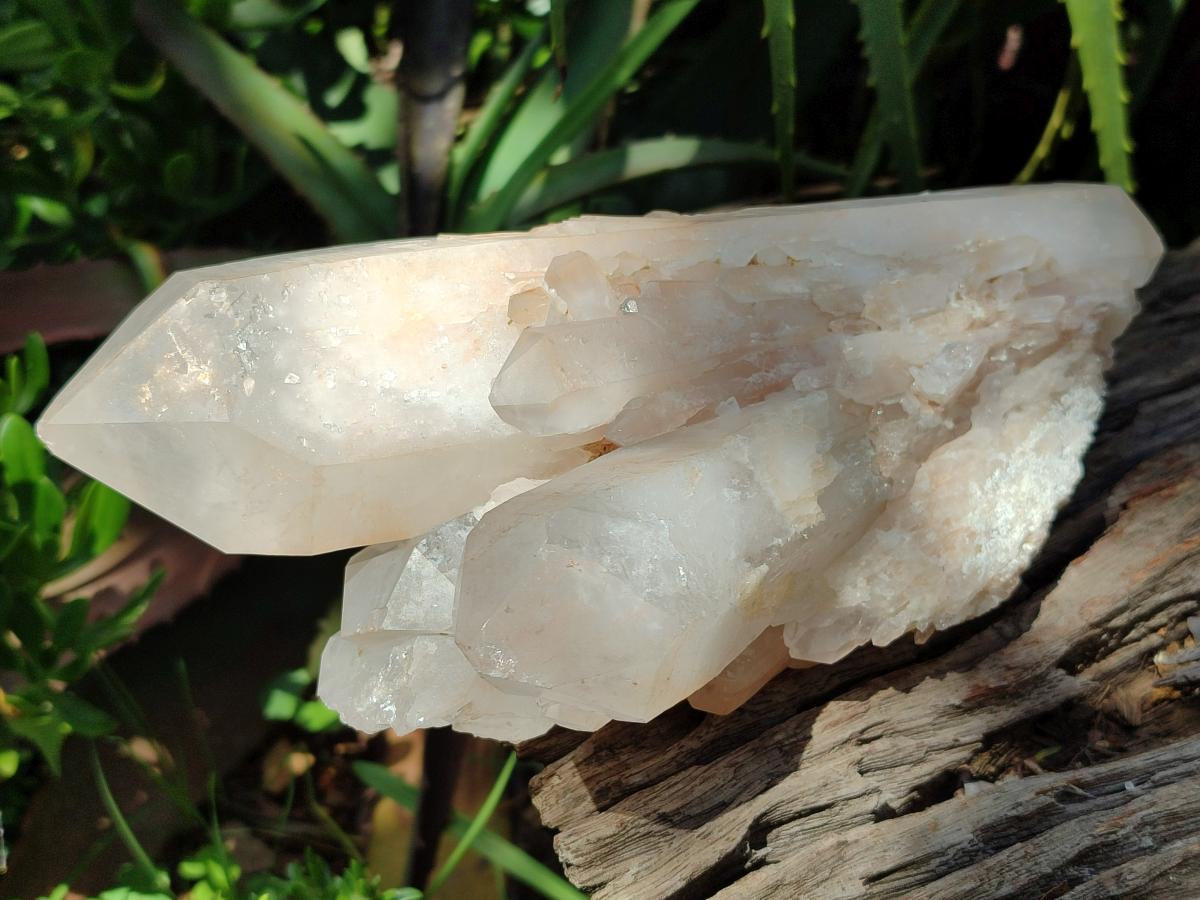 Natural Clear Cascading Quartz Crystal Cluster x 1 From Madagascar