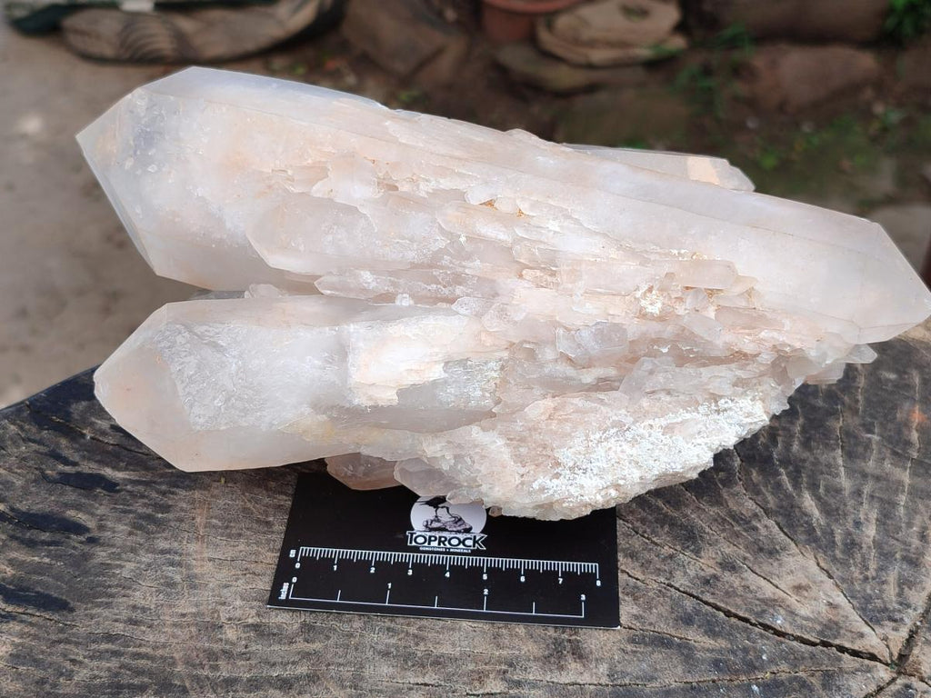 Natural Clear Cascading Quartz Crystal Cluster x 1 From Madagascar