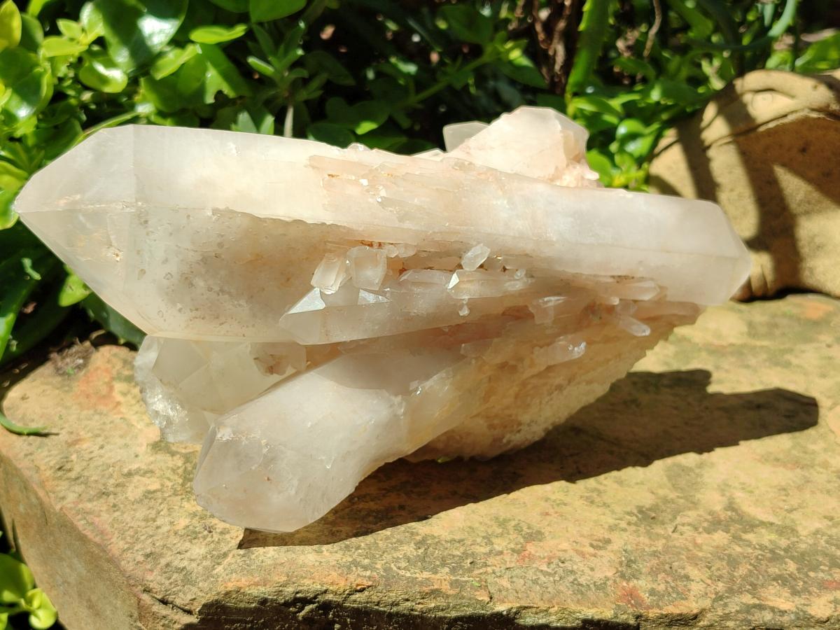Natural Clear Cascading Quartz Crystal Cluster x 1 From Madagascar