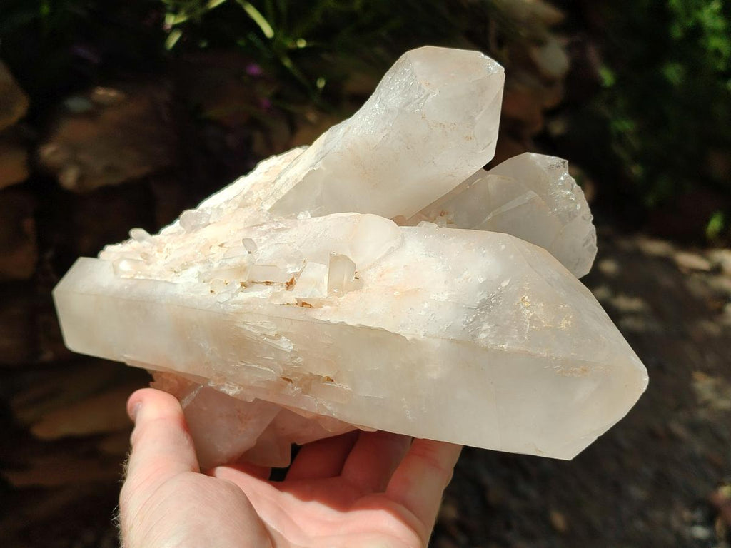 Natural Clear Cascading Quartz Crystal Cluster x 1 From Madagascar