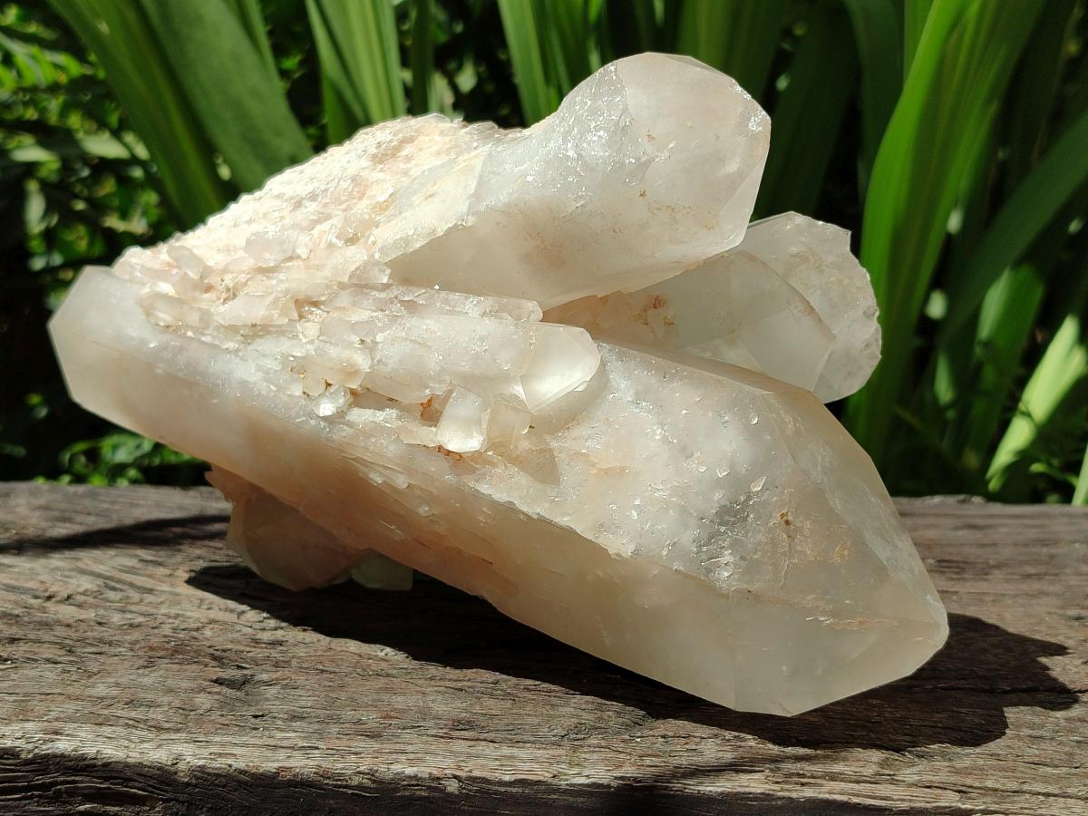 Natural Clear Cascading Quartz Crystal Cluster x 1 From Madagascar