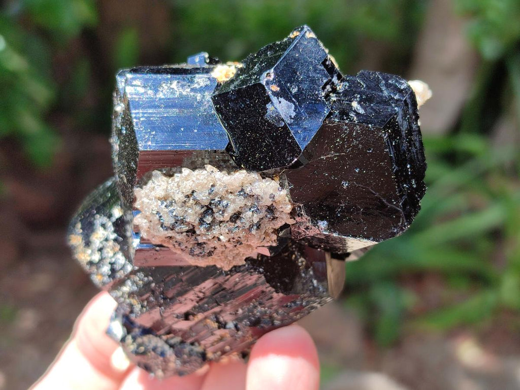 Natural Black Schorl Tourmaline Specimens x 3 From Erongo, Namibia