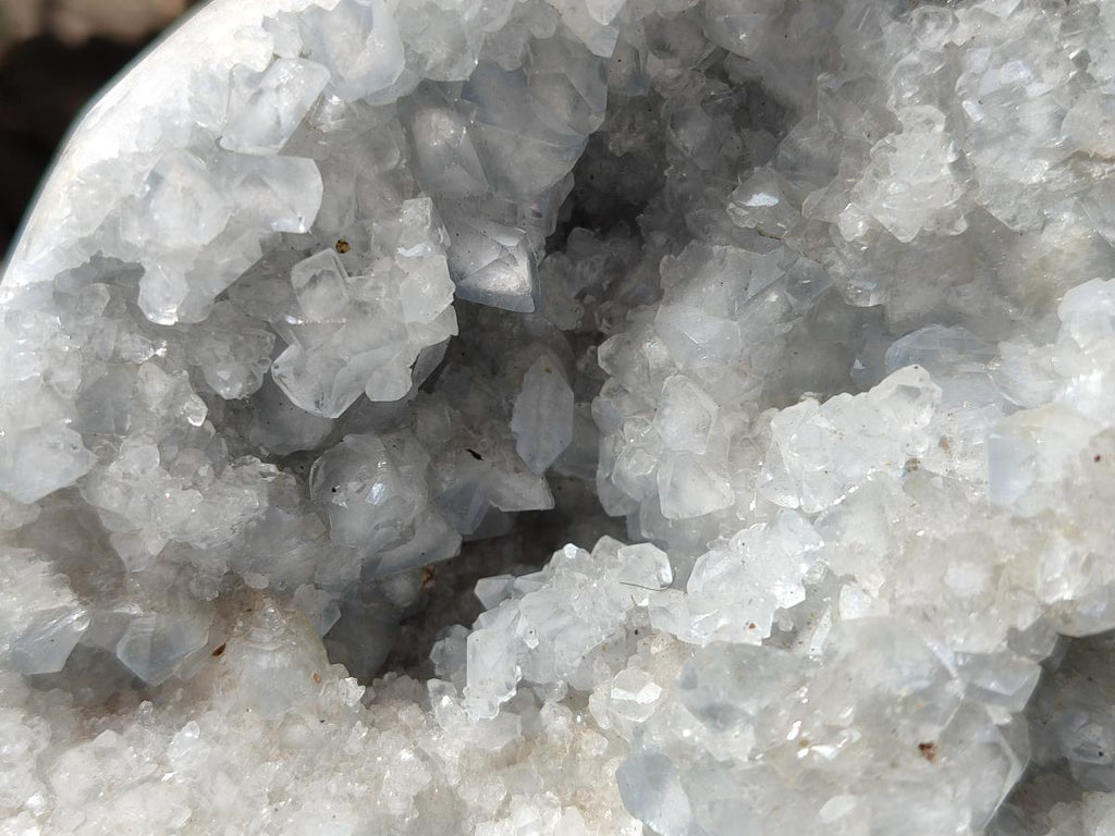Polished Blue Celestite Geode Specimen x 1 From Sakoany, Madagascar - Toprock Gemstones and Minerals 