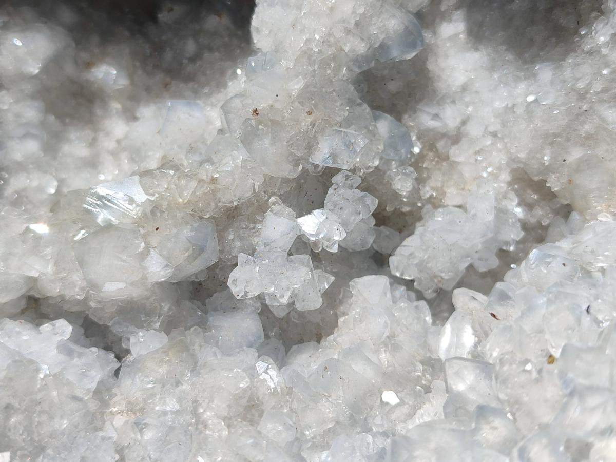 Polished Blue Celestite Geode Specimen x 1 From Sakoany, Madagascar - Toprock Gemstones and Minerals 