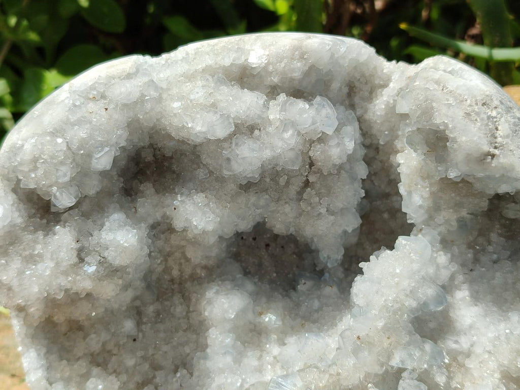 Polished Blue Celestite Geode Specimen x 1 From Sakoany, Madagascar - Toprock Gemstones and Minerals 