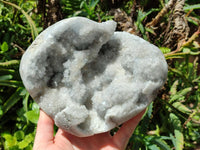 Polished Blue Celestite Geode Specimen x 1 From Sakoany, Madagascar