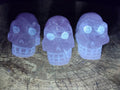 Hand Made Gemmy Rose Quartz Skulls x 3 From Madagascar