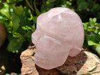 Hand Made Gemmy Rose Quartz Skulls x 3 From Madagascar