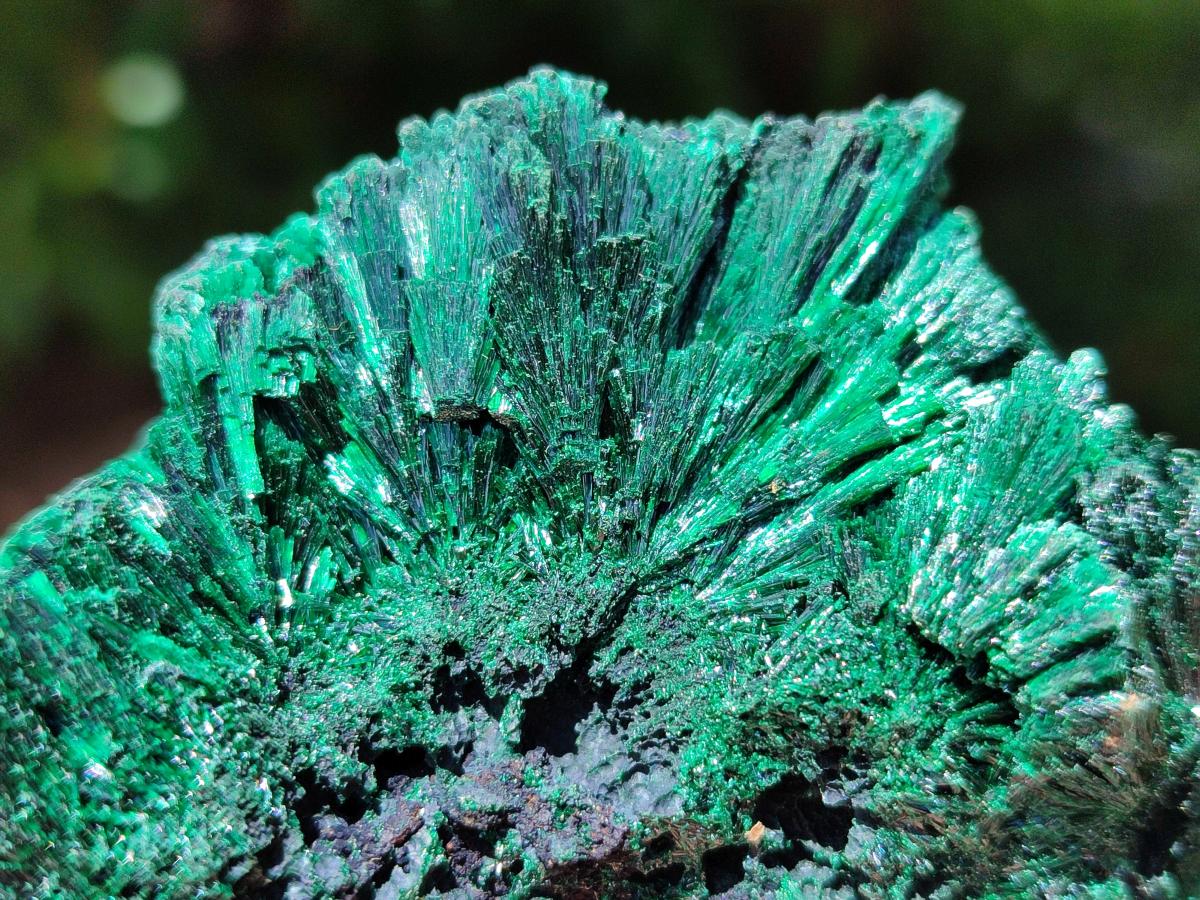 Natural Silky Malachite Specimens x 4 From Kasompe, Congo