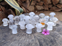 Polished Clear Quartz Mushrooms x 20 From Madagascar