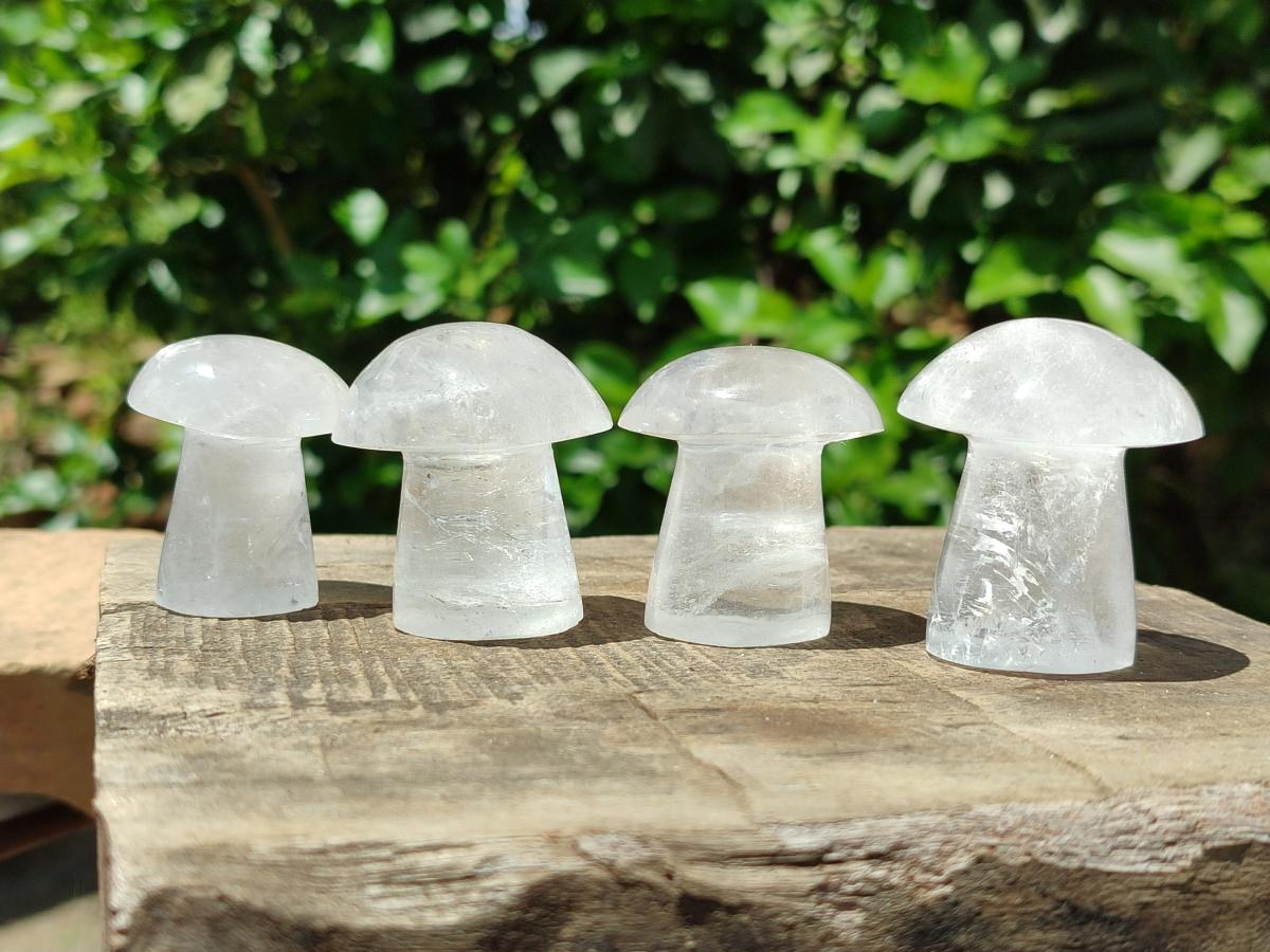 Polished Clear Quartz Mushrooms x 20 From Madagascar