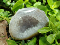 Polished Banded Agate with Crystalline Geodes x 12 From Maintirano, Madagascar