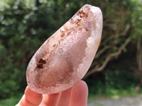Polished Banded Agate with Crystalline Geodes x 12 From Maintirano, Madagascar