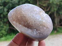 Polished Banded Agate with Crystalline Geodes x 12 From Maintirano, Madagascar