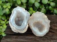 Polished Banded Agate with Crystalline Geodes x 12 From Maintirano, Madagascar