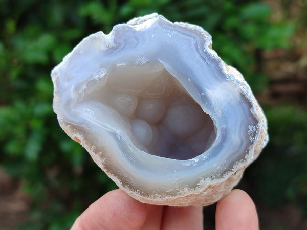 Polished Banded Agate with Crystalline Geodes x 12 From Maintirano, Madagascar