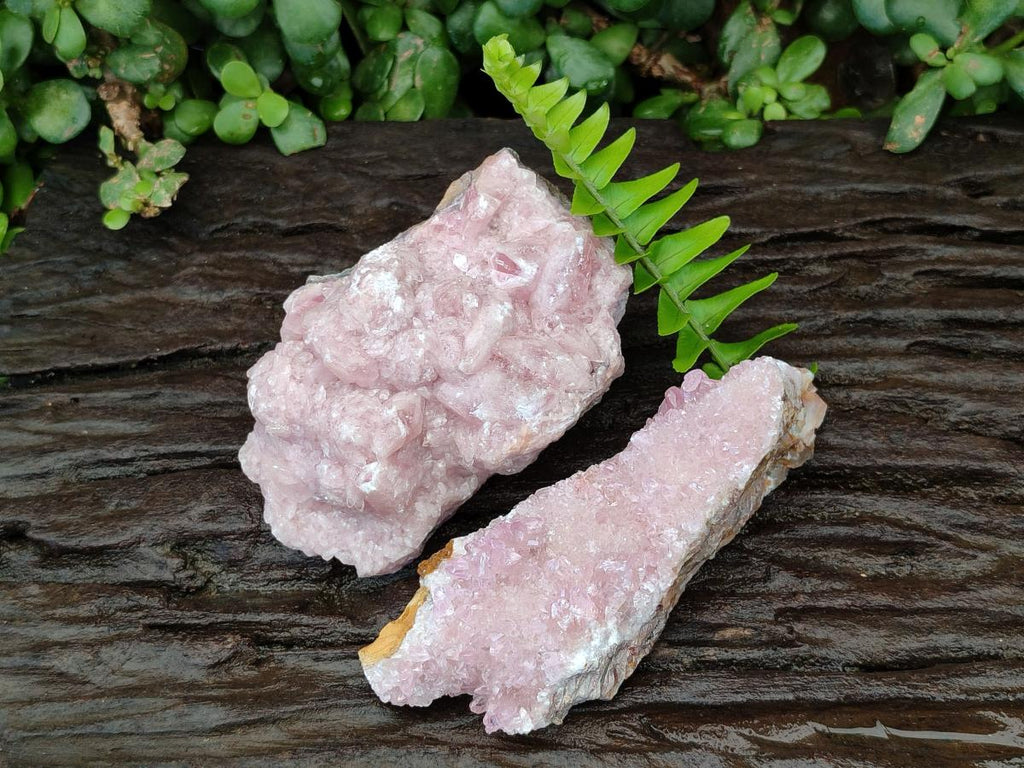 Natural Rare Rhodocalcite Specimens x 2 From Congo